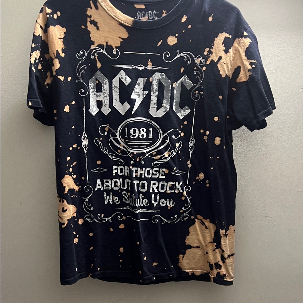 AC/DC Black and Tan Graphic Tee